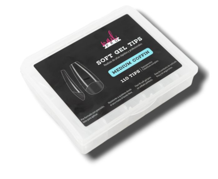 tips soft gel coffin medium 110pcs