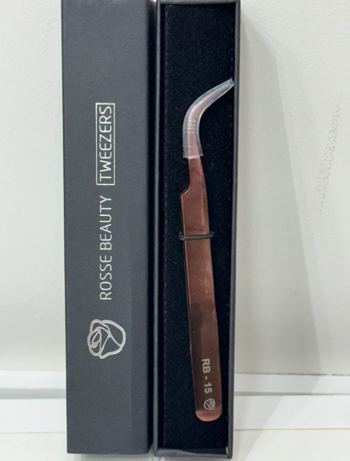 pinza para pestañas profesional curva rb- 15
