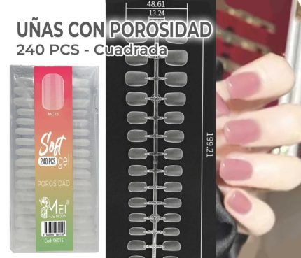 caja de tips soft gel mc025 cuadrado xs 240 pcs
