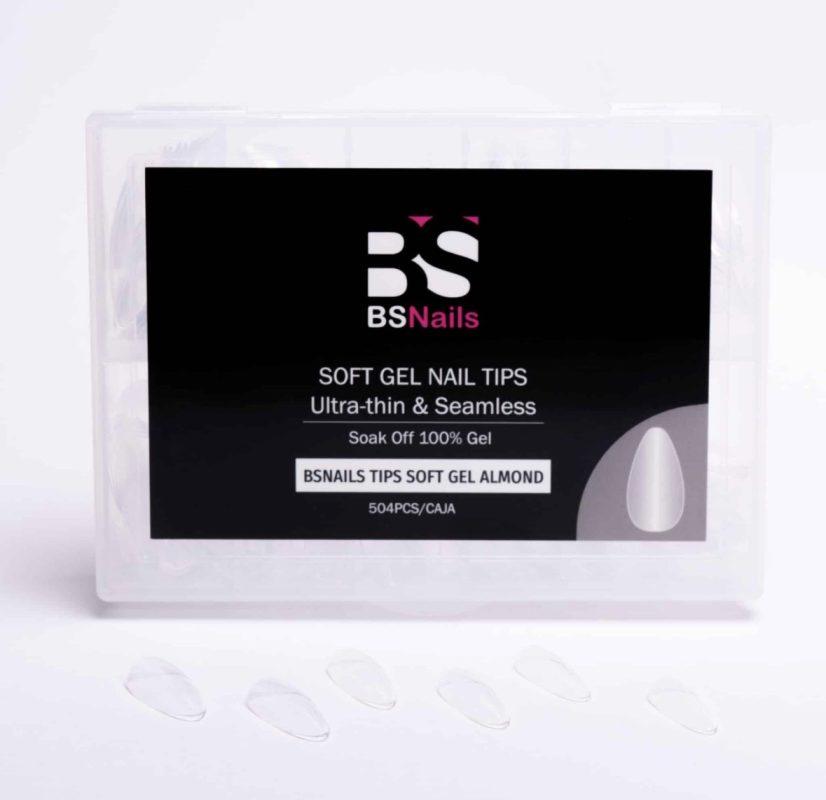 Bs Tips Tips Soft Gel Almond 500 pcs Bs Nails - Tienda Jani