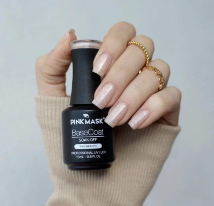 Rubber Base Sparkly Gold (cod 048) 15ml Pinkmask