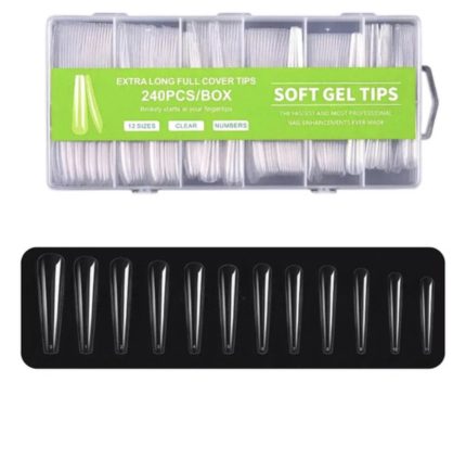 Tips Soft Gel Coffin Extra Largo 240pcs