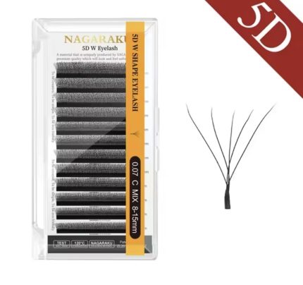 Blister de pestañas 0,07 5D w curva D (Mix, 8, 9, 10, 11, 12, 13, 14,15mm) Nagaraku