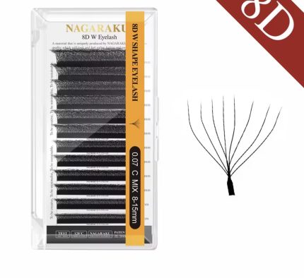 Blister de pestaña 8D W curva D 0,07 mix Nagaraku