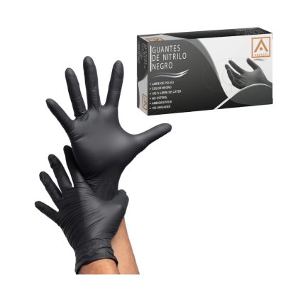Caja de guantes (Negro) talla M 100pcs Protect