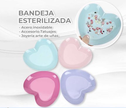 Bandeja forma de corazon (rosado)