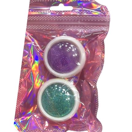 Efecto azucar morado y verde agua