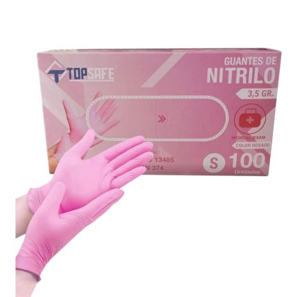 Guantes Rosados L 100PCS Topsafe