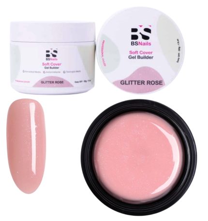 Builder Gel Glitter Rose 30g Bs Nails