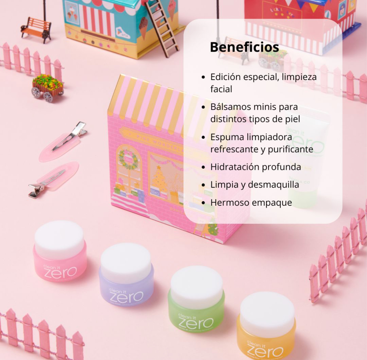 Set Skincare EDICION ESPECIAL “Clean It Zero Pink Wonderland Set” Banila Co - Imagen 2