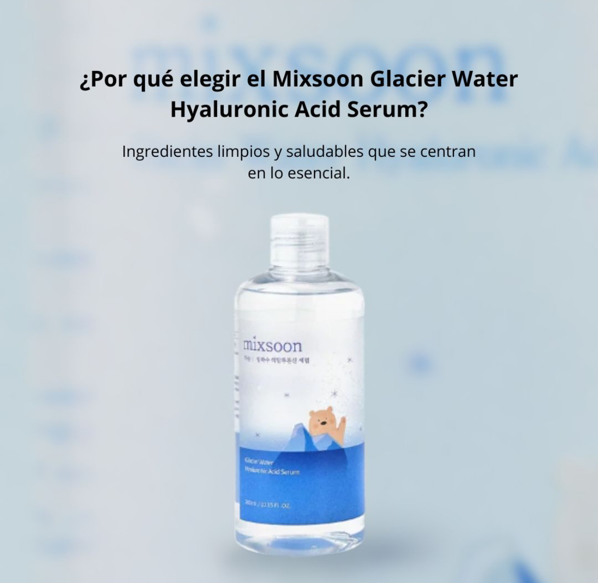 Mixsoon Serum “Glacier Water Hyaluronic Acid Serum” 100ml - Imagen 7