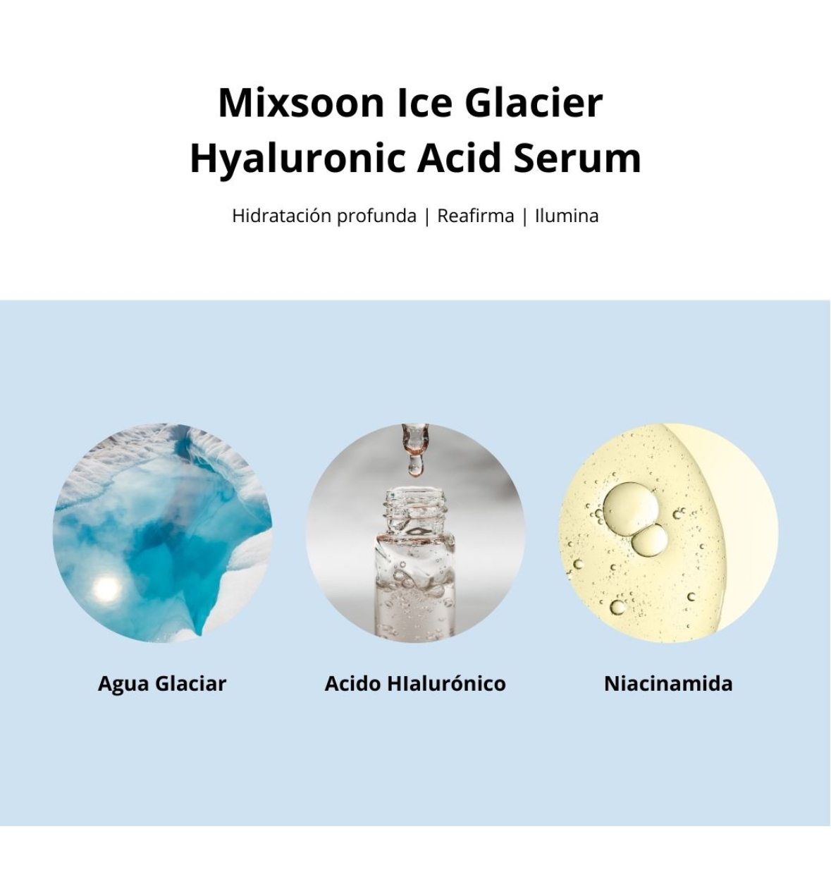 Mixsoon Serum “Glacier Water Hyaluronic Acid Serum” 100ml - Imagen 2