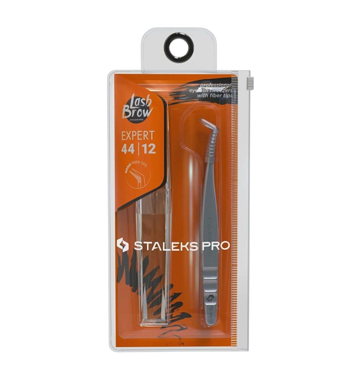 Pinza para pestañas Expert 44 Type 12 (Forma L, 65°) Staleks