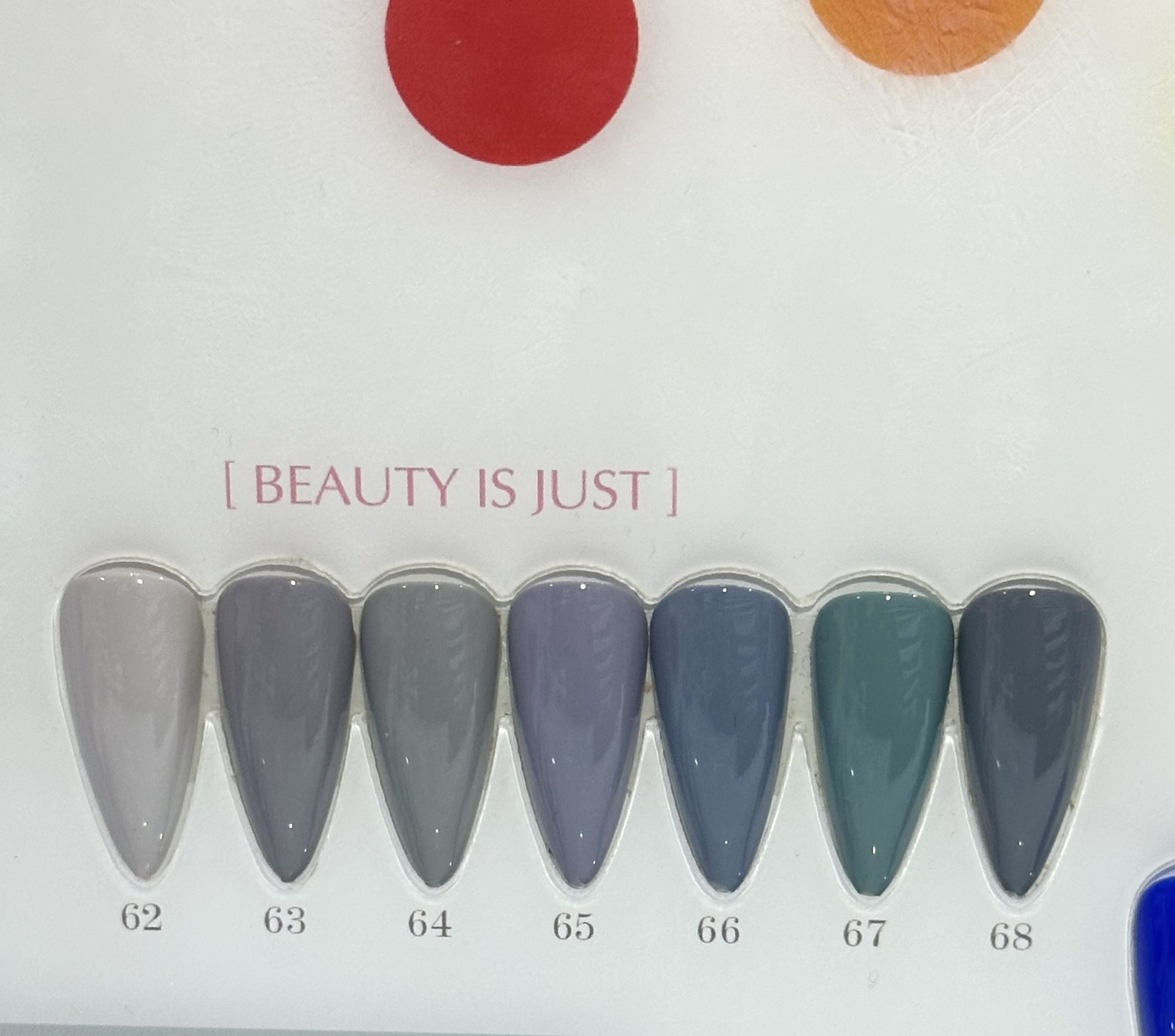 Esmaltes selecciona desde el 62 hasta 68 Navi