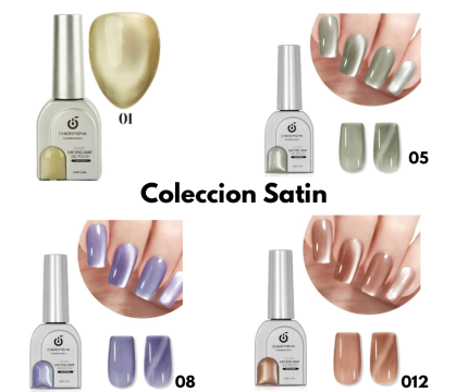 Esmalte Cat Eye Satin (efecto ojo de gato)  001 - 012 Cherimoya