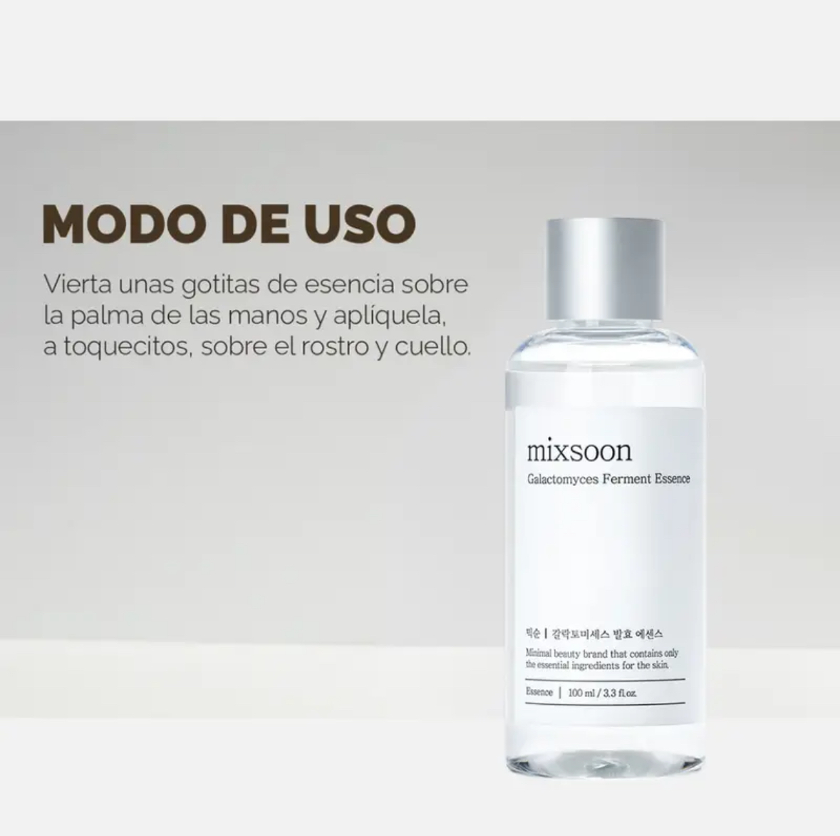 Mixsoon Esencia “Galactomyces Ferment Essence” 100ml - Imagen 3