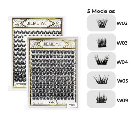 Pestañas por racimo 0,07D Mix W02 Jimeiya