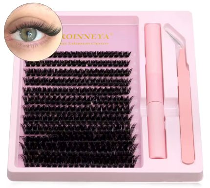 Set de extensiones de pestañas con adhesivo y sellador modelo TJ13