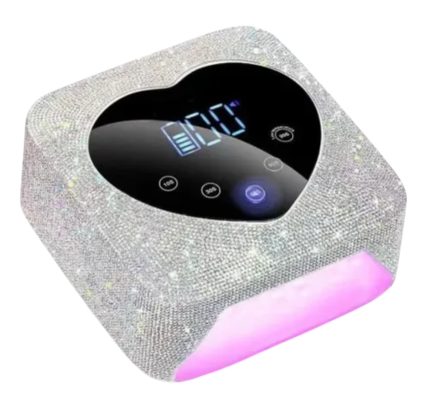 Lampara inhalambrica de corazon 72w con brillos Cordless
