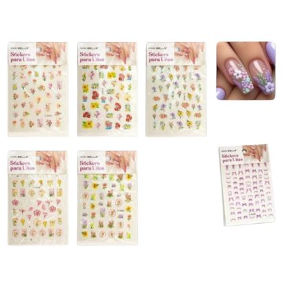 Stickers flores con relieve