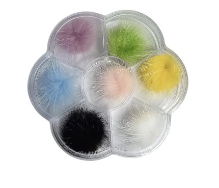 Caja de pompones 7 pcs (decoraciones