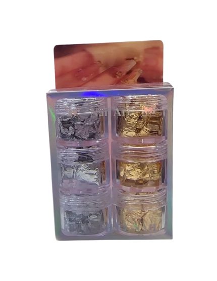 Set de papel oro para decorar (dorado y plateado) 6 pcs