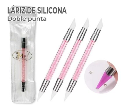 Lapiz de silicona doble punta