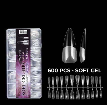 Tips soft gel (Stiletto) 600 pcs