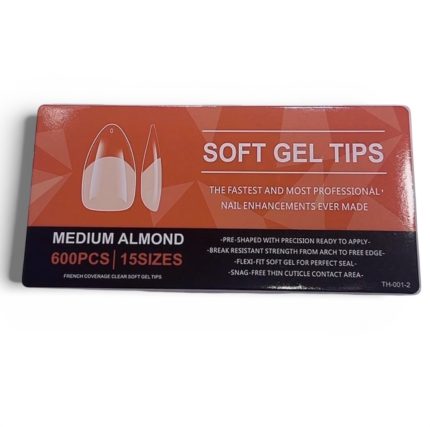 Tips Soft gel (Almendra Medium) 600 pcs