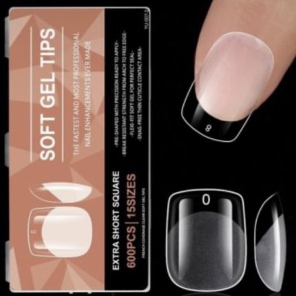 Tips Soft gel (Extra Short Square) 600 pcs
