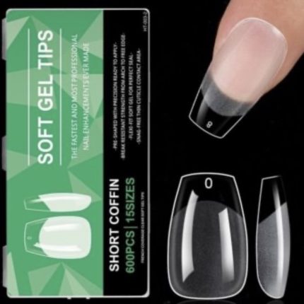 Tips Soft gel (Short Coffin) 600 pcs