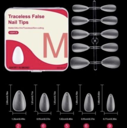 Tips Soft gel cod 041 M (Short Almond) 100 pcs