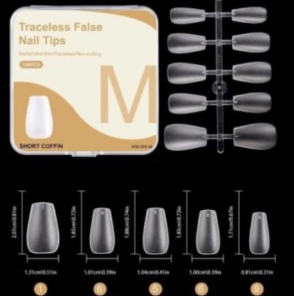 Tips Soft gel cod 005 M (Short Coffin) 100 pcs