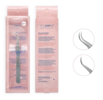 Pinza Para Pestañas  Profesional Curva m120  my Perla