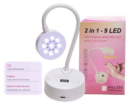 Lampara mini 18W 2 en 1 led/ uv