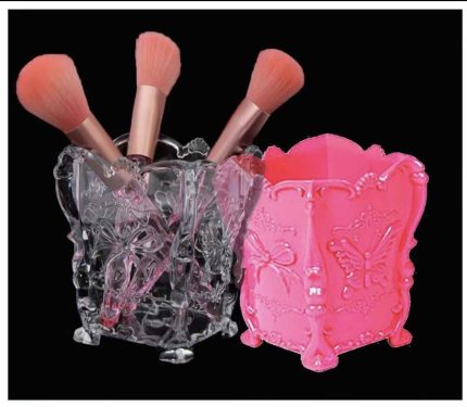 Organizador de pinceles rosado