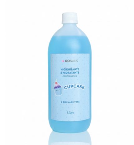Higienizante e hidratantecon fragancia Cupcake (con aleo vera) 1 Litro Go Nails