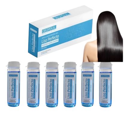 Set de Ampolla Capilar Liso Perfecto 6 pcs  (keratina hidrolizada) 30ml Obopekal