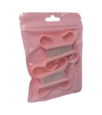 Set de cepillos limpia polvo para manicura 4 uds