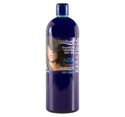 Shampoo Keratina sin sal Azul 1000 ml