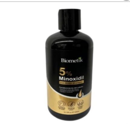Shampoo con biotin y Minoxidil 5% (anticaida , recrecimiento del cabello) Biometik