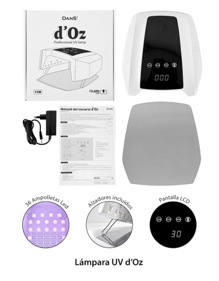Lampara inalambrica con base metalica 72w Dans