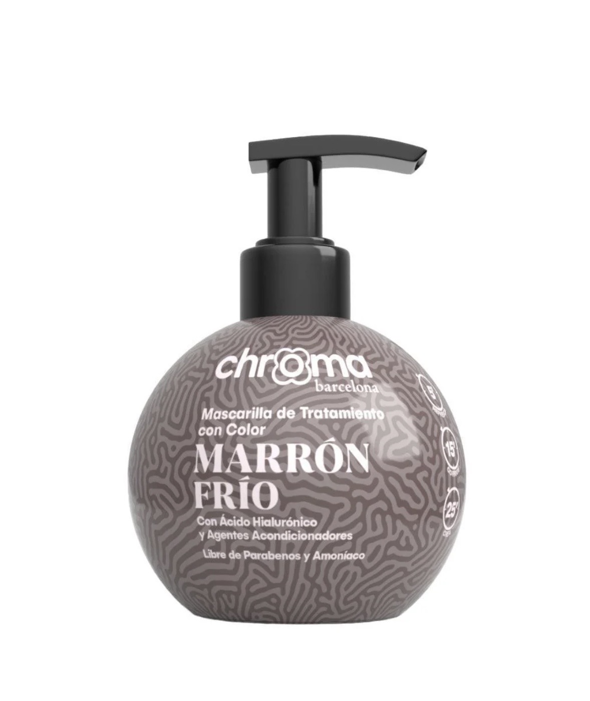 Mascarilla de tratamiento con color Marron Frio 250g Chroma Barcelona
