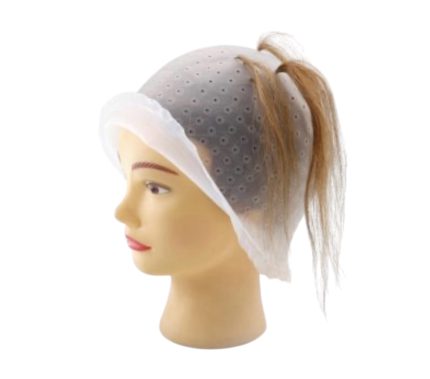 Gorro de silicona para visos (mechas) + aguja de metal Hairstar