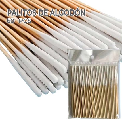 Palitos con algodon para manicura
