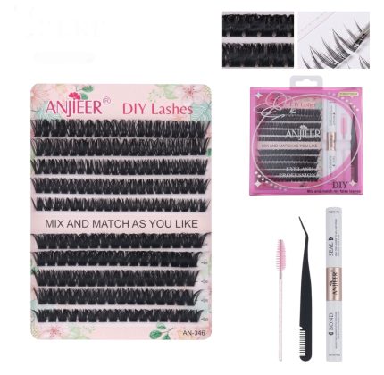 Set de pestañas por racimo 80D-DIY100-Mix Diy Lashes