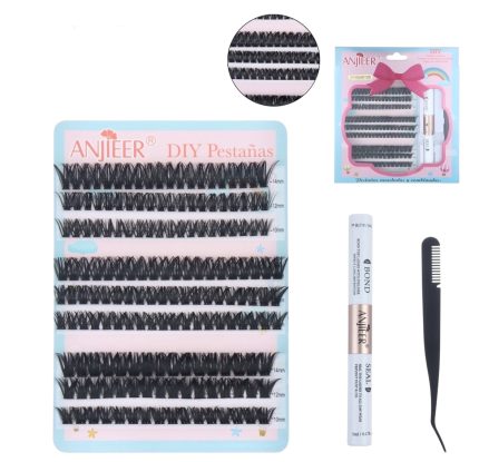 Set de pestañas por racimo 60D/80D/100D Diy Lashes