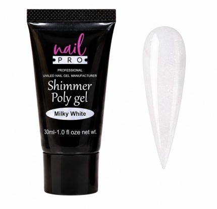 Polygel Shimmer Milky White 30g Nail Pro