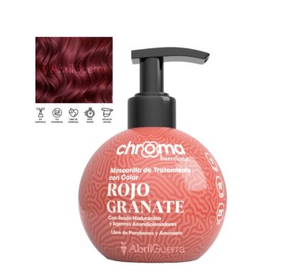 Mascarilla de tratamiento con color Rojo Granate 250g Chroma Barcelona