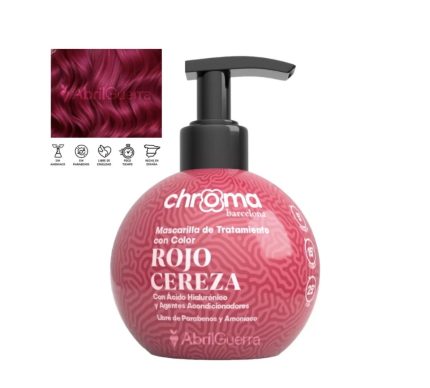 Mascarilla de tratamiento con color Rojo Cereza 250g Chroma Barcelona